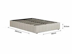 Cama doble con box de terciopelo 
