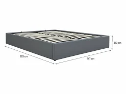 Cama doble de PVC con box "Ava" - 140 x 190 cm -^Habitat et jardin Discount