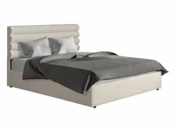 Habitat et jardin Cama doble de terciopelo de diseño "Livigno" - 140 x 190 cm - Beige Hot