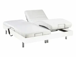 Ysmée Cama eléctrica relax decorativa somier colchón látex 3 zonas 80x200 cm Tela Beige PANISOLA Blanco Sale