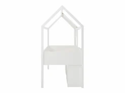 Vente-unique Cama Montessori|Cama elevada estilo cabaña 90 x 190 cm en pino y MDF en color + colchón - VALESKIA