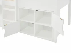 Vente-unique Cama Montessori|Cama elevada estilo cabaña 90 x 190 cm en pino y MDF en color + colchón - VALESKIA