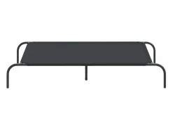 Clicnbuy Cama elevada para perros negra 130x80x20 cm tela Oxford y acero Negro New