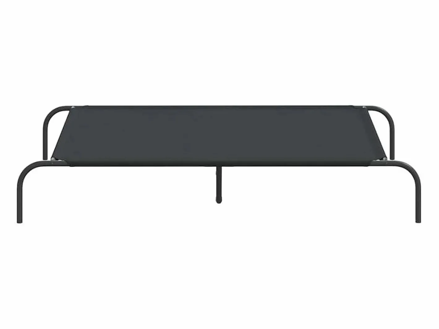 Clicnbuy Cama elevada para perros negra 130x80x20 cm tela Oxford y acero Negro New