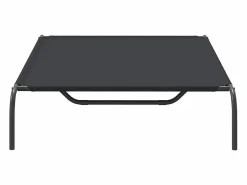 Clicnbuy Cama elevada para perros negra 130x80x20 cm tela Oxford y acero Negro New