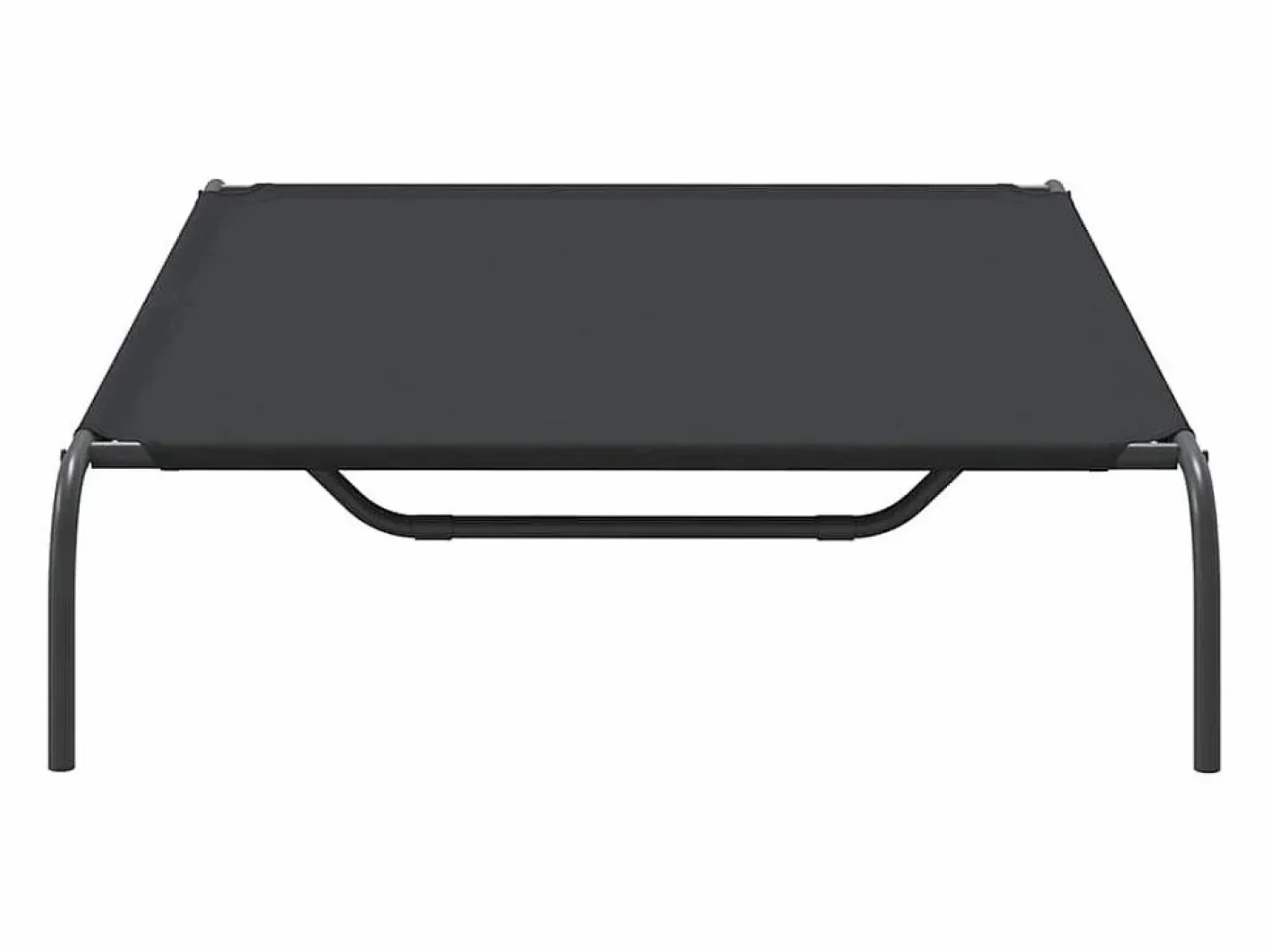 Clicnbuy Cama elevada para perros negra 130x80x20 cm tela Oxford y acero Negro New