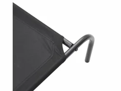 Clicnbuy Cama elevada para perros negra 130x80x20 cm tela Oxford y acero Negro New