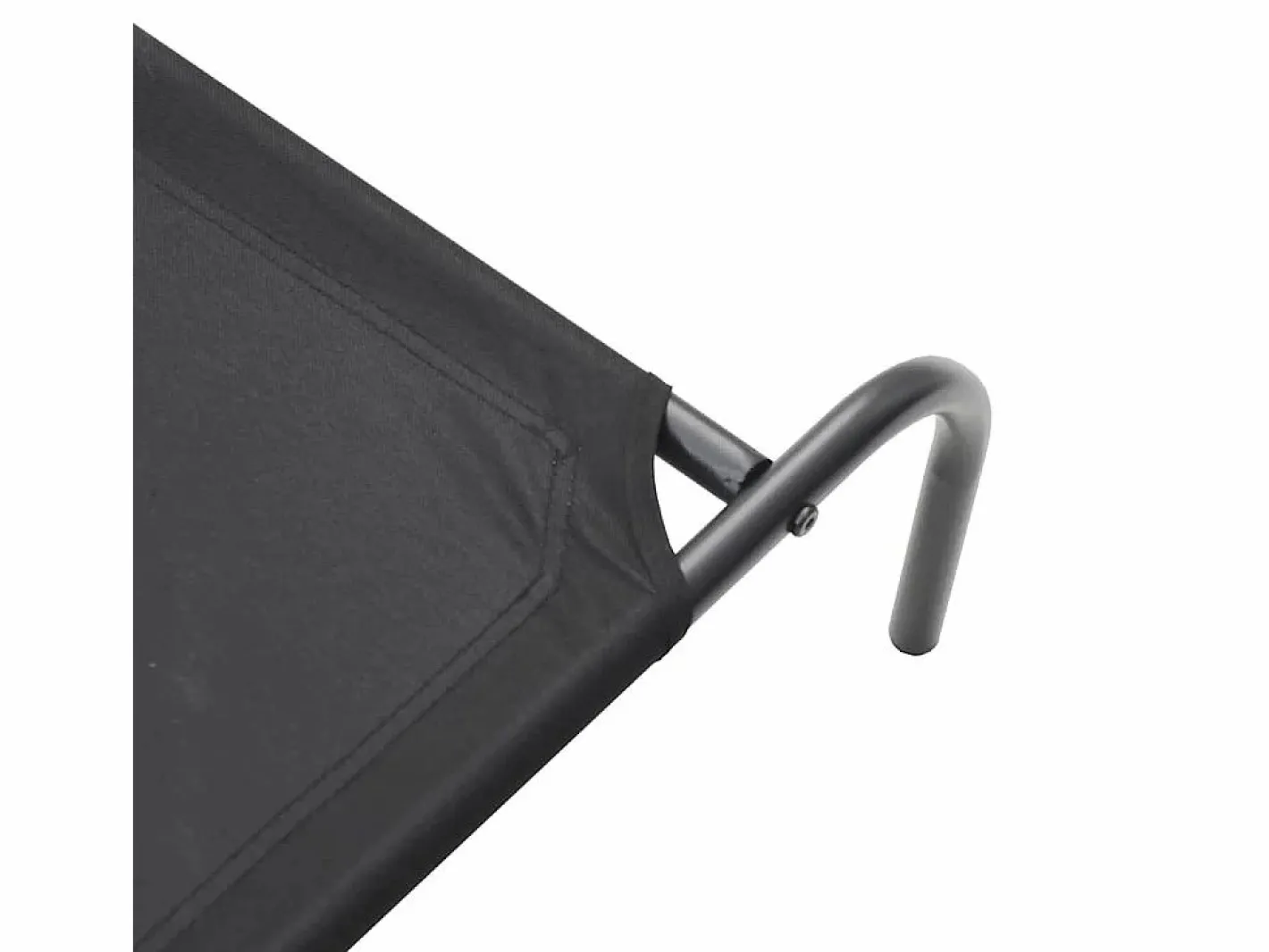 Clicnbuy Cama elevada para perros negra 130x80x20 cm tela Oxford y acero Negro New