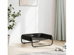 Clicnbuy Cama elevada para perros tela oxford y acero Gris antracita Discount