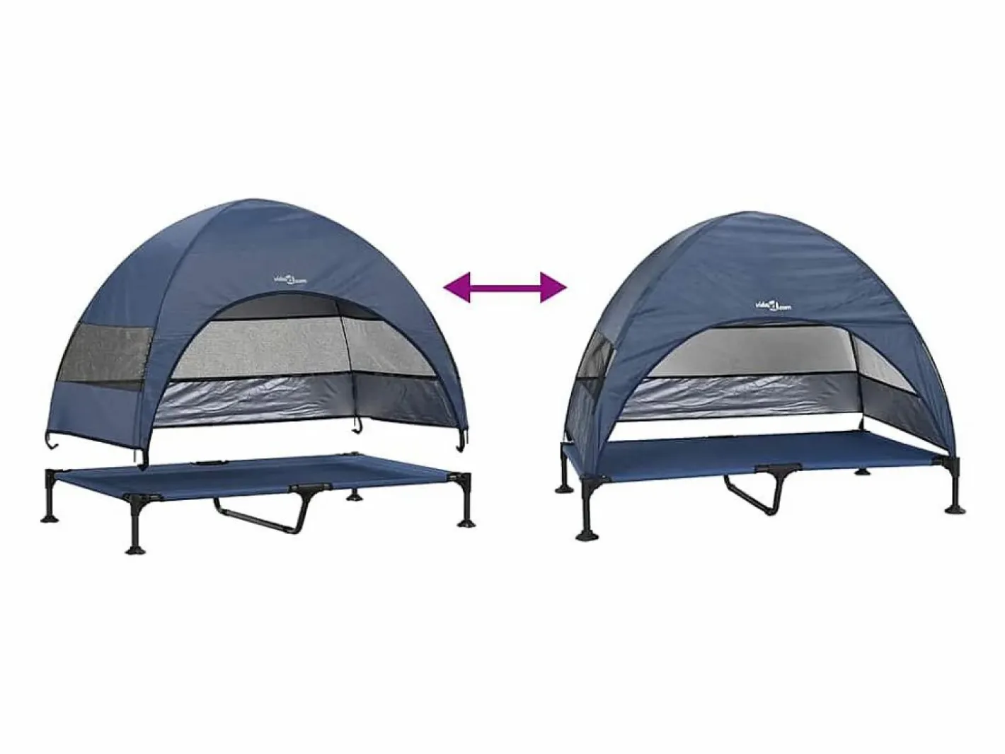 Cama Elevada para Perros Manual Azul marino 127 x 81 x 108 cm^Clicnbuy