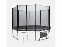 Sweeek Cama elástica 370cm con pack de accesorios Gris Discount