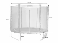 Cama elástica con pack de accesorios, 250cm^Sweeek Online