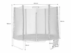 Sweeek Cama Elástica|Cama elástica con pack de accesorios, 250cm
