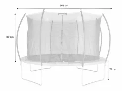 Cama elástica con red interior de 370cm^Sweeek New