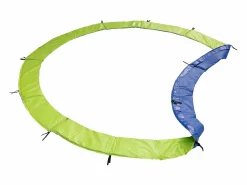 Happy Garden Cama Elástica|Cama elástica de 370cm reversible /azul, Pack trampolín PERTH + red de seguridad + escalera + lona + kit de anclaje.