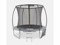 Sweeek Cama elástica red interior con pack de accesorios, 250cm Gris Sale