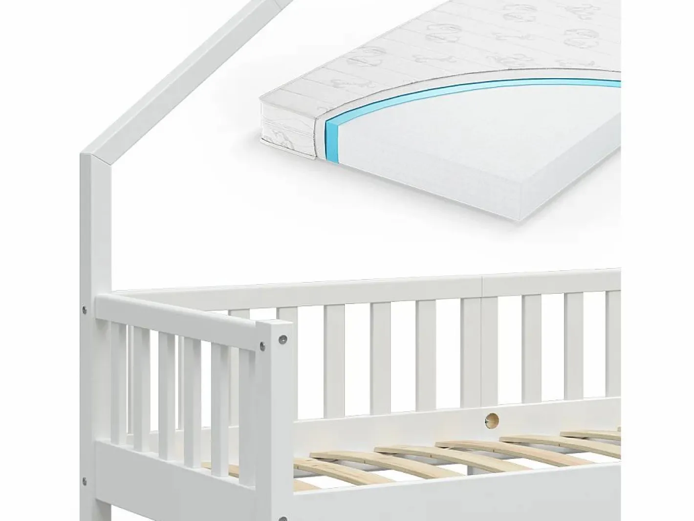 Vicco Cama en forma de casa 168x83x155 noemi Blanco New