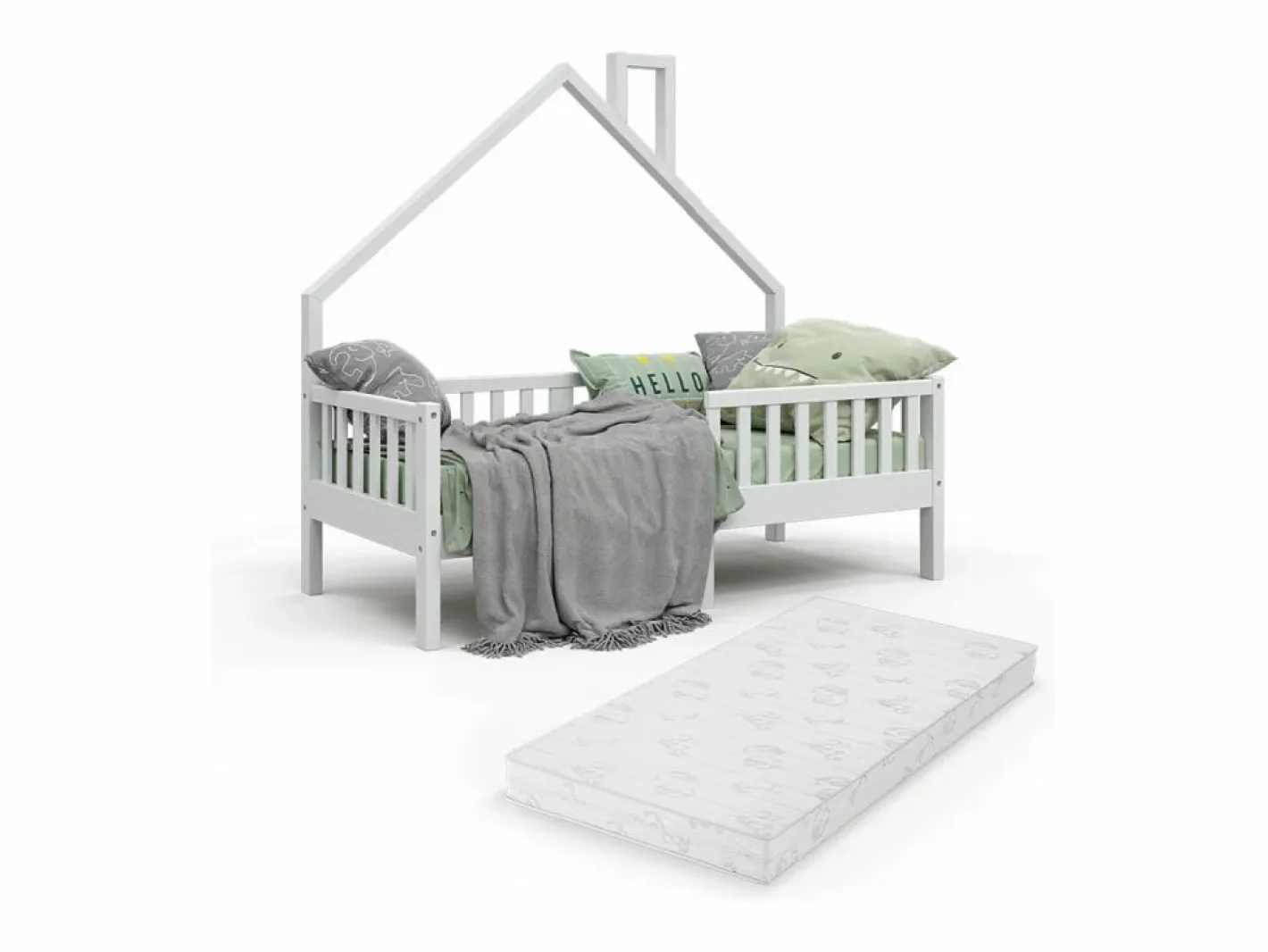 Vicco Cama en forma de casa 168x83x155 noemi Blanco New