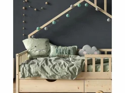Cama en forma de casa madera natural 208x93x155 noemi^Vicco
