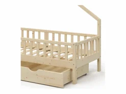 Cama en forma de casa madera natural 208x93x155 noemi^Vicco
