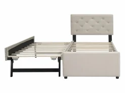 ModernLuxe Cama Diván|Cama individual de terciopelo con cama nido 90x200cm -