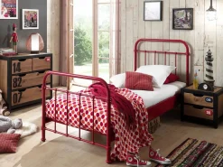 Cama individual New York de metal 90x200 cm^Vipack