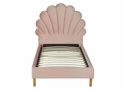 Vente-unique Cama infantil 90 x 190 cabecero terciopelo rosa MOANA Rosa palo Discount