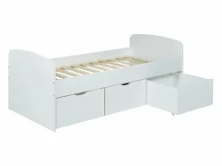 Cama infantil blanca con 2 cajones y un arcón mesa de centro 90 x 190 cm LOUANE^Vente-unique Sale