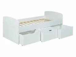 Cama infantil blanca con 2 cajones y un arcón mesa de centro 90 x 190 cm LOUANE^Vente-unique Sale