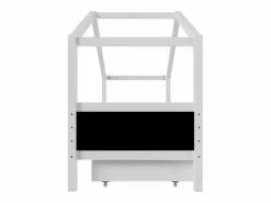 Hauss Spole Cama infantil cabina 90x200cm con 2 cajones y pizarra - Blanco