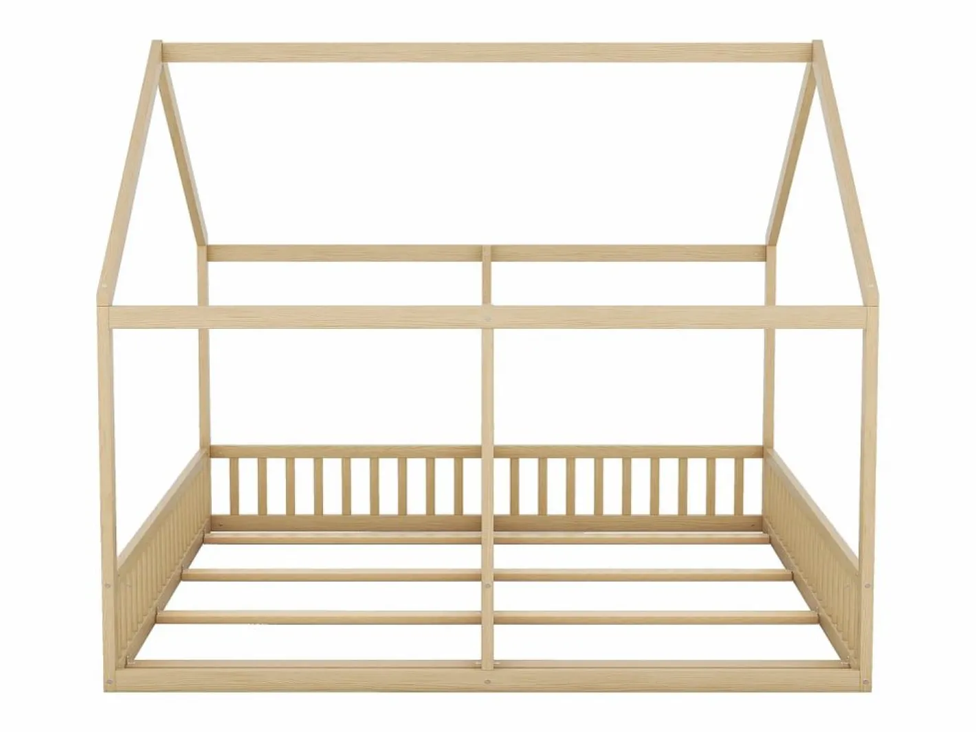 Cama Montessori|Cama infantil cabina 90x200cm con somier - cama dos en uno - estructura de madera - (sin colchón)