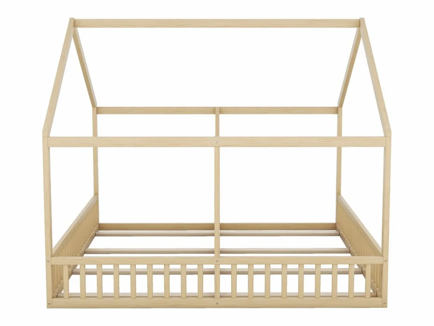 Cama Montessori|Cama infantil cabina 90x200cm con somier - cama dos en uno - estructura de madera - (sin colchón)