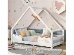 Cama infantil cabina 90x200cm con base - protección anticaída - madera - (sin colchón)^ Discount
