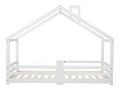Cama infantil casita 90x200 cm con chimenea - Somier robusto de pino - (sin colchón)^Hauss Spole Online