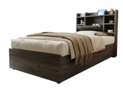 Merax Cama infantil con almacenaje - 90 x 200 cm - cabecero con almacenaje - con USB + Tipo C - MDF - Gris Sale