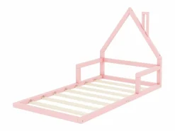 Merax Mueble De Bebé|Cama infantil de 90 x 200 cm, cuna con forma de casa, pino macizo, estilo sencillo,