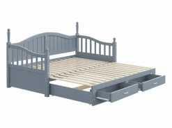 Cama infantil 90/180x190 cm, cama nido con 2 cajones, pino, cama multifuncional,^Hauss Spole New