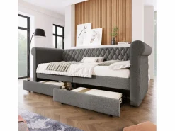 Hauss Spole Cama Diván|Cama infantil 90x200 cm con 2 cajones - Lino (sin colchón)