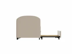Cama infantil 90x200 cm con cama nido de terciopelo, somier de láminas, sin colchón,^Hauss Spole Outlet