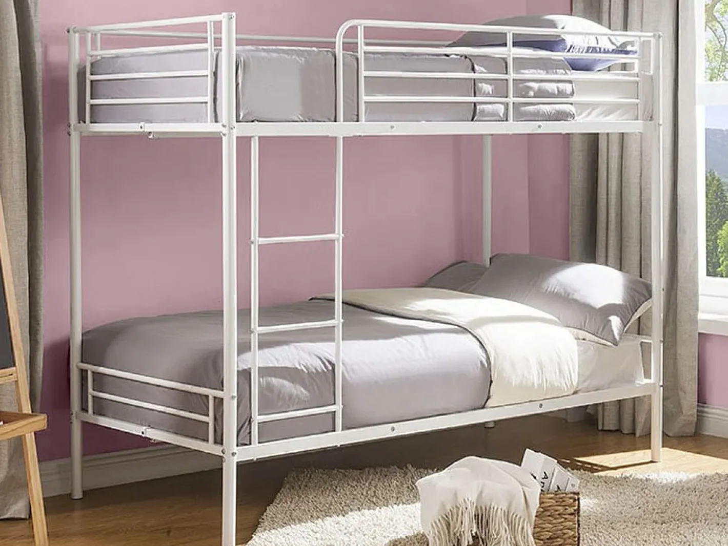 Vente-unique Cama Litera|Cama litera de acero lacado color DUOTIS II