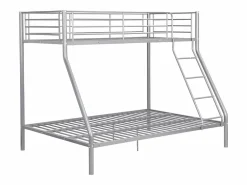 Vente-unique Cama Litera|Cama litera ELEVATIO II - 90x190 cm y 140x190cm - Plata