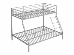 Vente-unique Cama Litera|Cama litera ELEVATIO II - 90x190 cm y 140x190cm - Plata