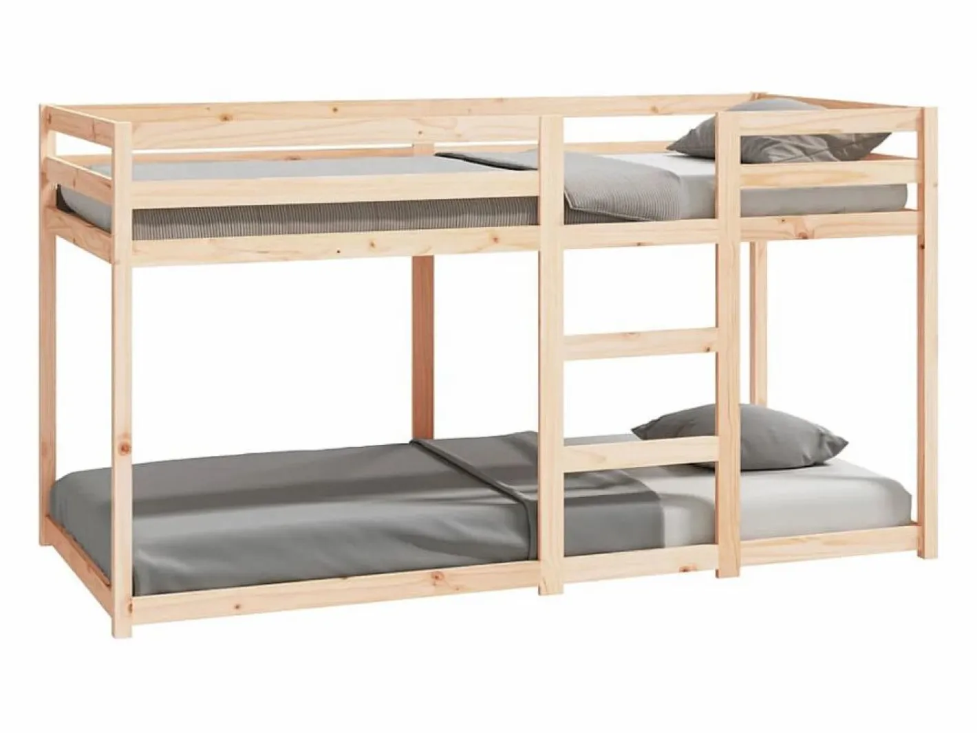 vidaxl Cama Litera|Cama litera sin colchón madera maciza de pino 90x200 cm