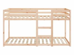 vidaxl Cama Litera|Cama litera sin colchón madera maciza de pino 90x200 cm