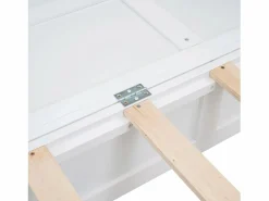 Cama multifuncional retráctil 140x200 cm de madera maciza - con cajón y soporte en el cabecero -^ModernLuxe