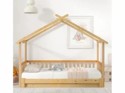 Cama nido - cama cabina para niños 90(180)x200cm en madera maciza - Natural^ModernLuxe