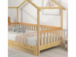 Cama nido - cama cabina para niños 90(180)x200cm en madera maciza - Natural^ModernLuxe