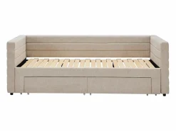 Vente-unique Cama Diván|Cama Nido|Cama nido 2 x 80 x 200 cm Con somier y cajones de tela texturizada - CAMITY
