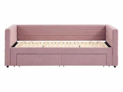 Cama nido 2 x 80 x 200 cm en tela texturizada + colchón - CAMITY^Vente-unique New