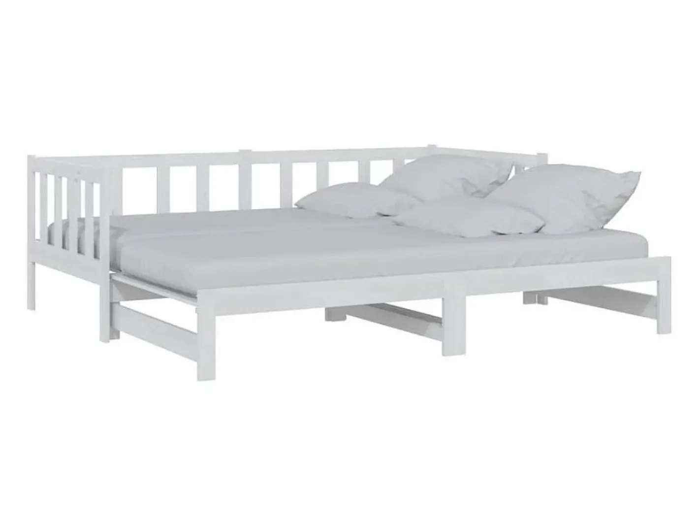 Cama nido - 90x200 cm extraíble madera maciza de pino ES86075^